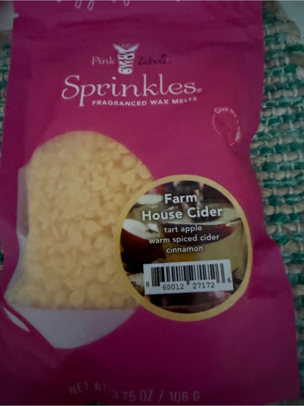 Pink Zebra Yellow Sprinkle Wax Melts - Farm House Cider Style